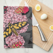 Linge De Cuisine Nappes phréatiques à hydrangée rose (Quart Plié)