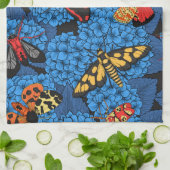 Linge De Cuisine Nappes phréatiques bleu hydrangée (Plié)