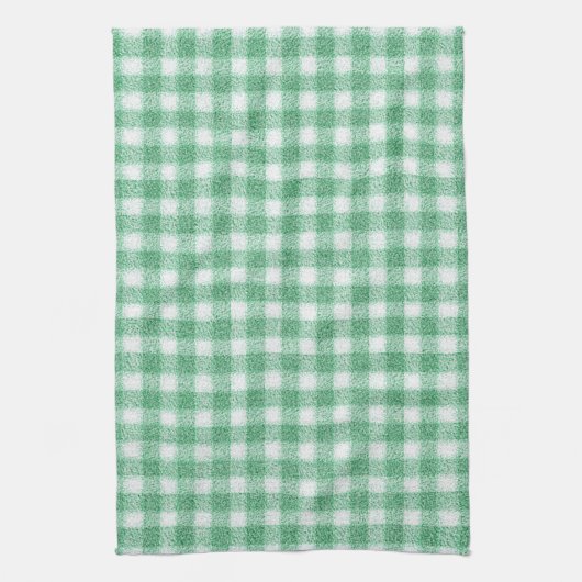 Linge De Cuisine Nappy Mint Green Gingham  (Vertical)