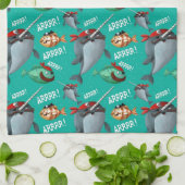 Linge De Cuisine Narwhal et motif de pirate de poissons (Plié)