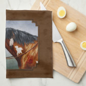 Linge De Cuisine Natif Américain Bay Pinto Horse Brown (Quart Plié)