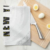 Linge De Cuisine Natif New Yorkais noir (Quart Plié)