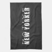 Linge De Cuisine Natif New Yorkais noir (Vertical)