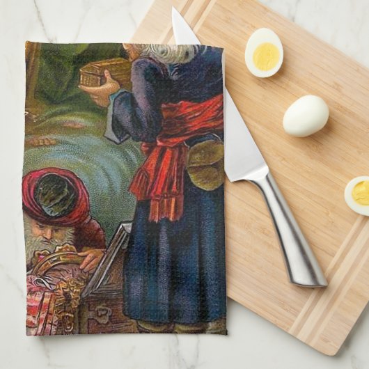 Linge De Cuisine Nativité (Quart Plié)