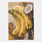 Linge De Cuisine Nature morte aux bananes et coco (Vertical)