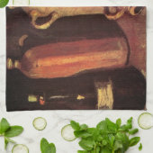 Linge De Cuisine Nature morte de 4 bouteilles de pierre par Vincent (Plié)