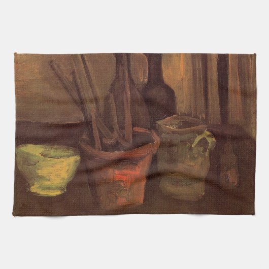 Linge De Cuisine Nature morte Pinceaux dans un pot par Vincent van (Horizontal)