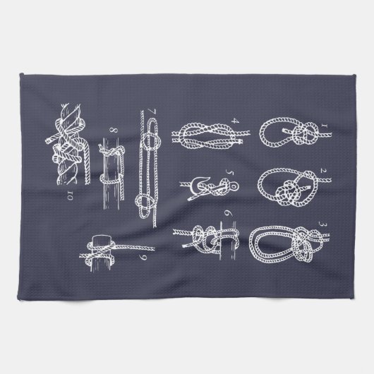 Linge De Cuisine Nautical knots (Horizontal)