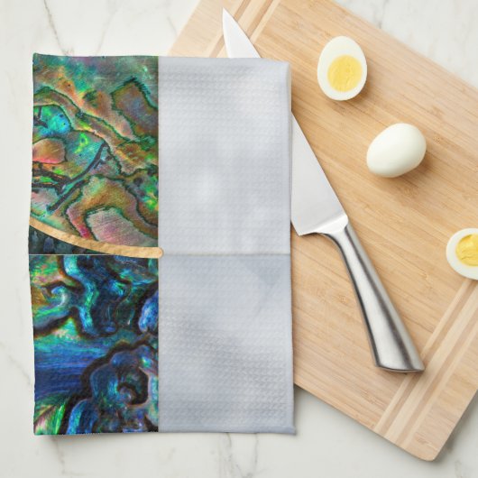 Linge De Cuisine Nautilus Shell - Abalone et Pearl (Quart Plié)