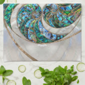 Linge De Cuisine Nautilus Shell - Abalone et Pearl (Plié)