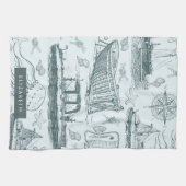 Linge De Cuisine Nautique vintage (Horizontal)