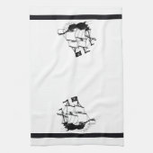 Linge De Cuisine Navire pirate (Vertical)