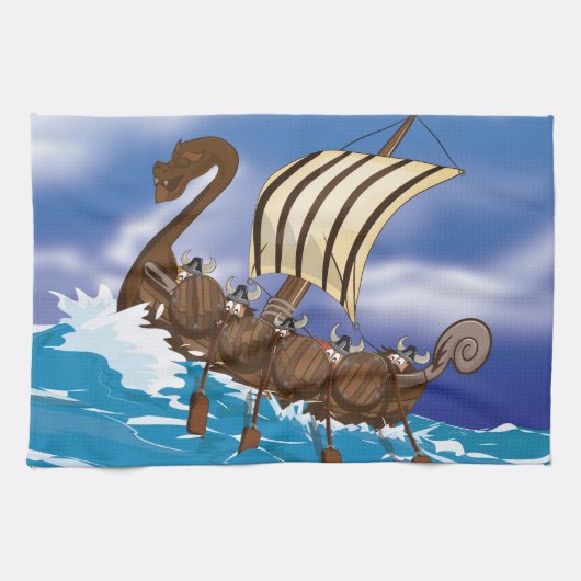 Linge De Cuisine Navire Viking (Horizontal)