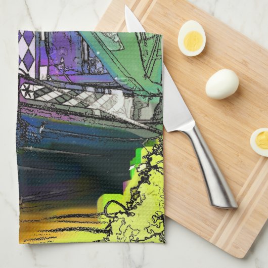 LINGE DE CUISINE NAVIRES (Quart Plié)