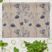 Linge De Cuisine Navy Botanical Wildflower Kitchen Towels (Plié)