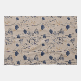 Linge De Cuisine Navy Botanical Wildflower Kitchen Towels