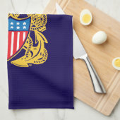 Linge De Cuisine Navy Design (Quart Plié)