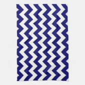 Linge De Cuisine Navy et blanc en zigzag (Vertical)