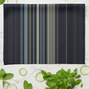 Linge De Cuisine Navy et Or Multicolore Rayures