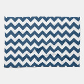 Linge De Cuisine Navy Zigzag, Navy Chevron, Motif géométrique (Horizontal)