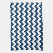 Linge De Cuisine Navy Zigzag, Navy Chevron, Motif géométrique (Vertical)