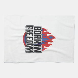 Linge De Cuisine Né dans la flamme de la liberté Vintage shirt à gr