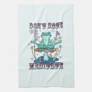Linge De Cuisine "Ne haïssez pas, méditez" Grenouille pacifique e