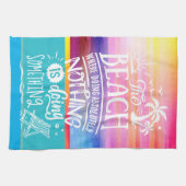 Linge De Cuisine Ne rien faire à la plage cite le coucher de soleil (Horizontal)