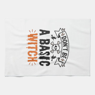 Linge De Cuisine Ne sois pas une sorcière basique Halloween vintage