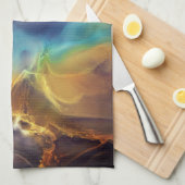 Linge De Cuisine Nebula abstraite de feu et de glace (Quart Plié)