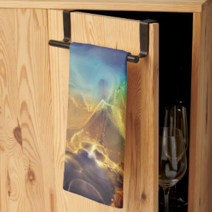 Linge De Cuisine Nebula abstraite de feu et de glace