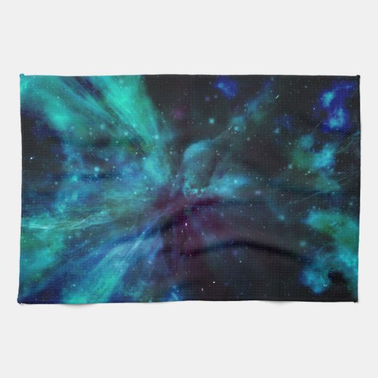Linge De Cuisine Nebula Turquoise (Horizontal)
