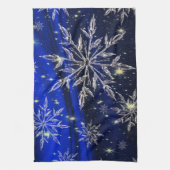 Linge De Cuisine Neige bleue de Noël (Vertical)