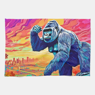 Linge De Cuisine Neon Jungle Gorilla Imaginaire urbain