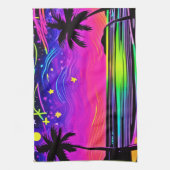 Linge De Cuisine Neon Night Beach (Vertical)