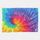 Linge De Cuisine Neon Rainbow Retro Tie Dye Design (Horizontal)