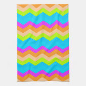 Linge De Cuisine Neon Rainbow Zigzag (Vertical)