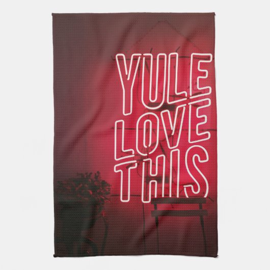 Linge De Cuisine Neon red Yule Love Cette cuisine (Vertical)