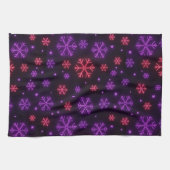 Linge De Cuisine Neon Snowflakes (Horizontal)