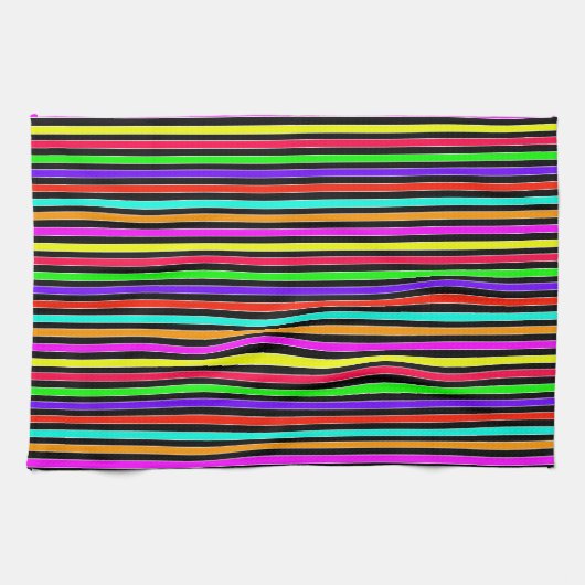 Linge De Cuisine Neon Stripes (Horizontal)