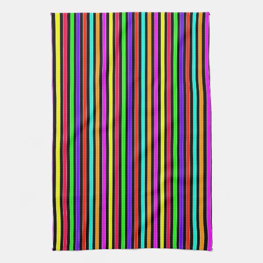 Linge De Cuisine Neon Stripes (Vertical)