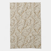 Linge De Cuisine Neutral Beige Gold Botanical Leaf William Morris (Vertical)