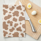 Linge De Cuisine Neutral Cow Print Western Cowboy Beige Brown (Quart Plié)