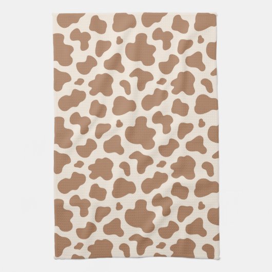Linge De Cuisine Neutral Cow Print Western Cowboy Beige Brown (Vertical)