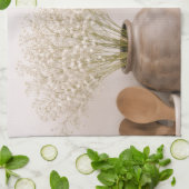 Linge De Cuisine Neutral Kitchen Towel Farmhouse Wildflower Floral (Plié)