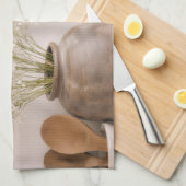 Linge De Cuisine Neutral Kitchen Towel Farmhouse Wildflower Floral (Quart Plié)