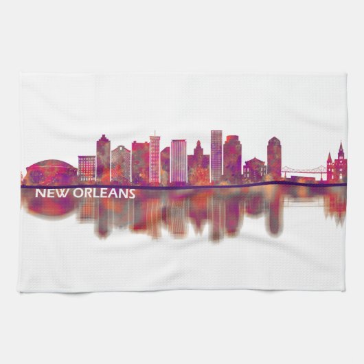Linge De Cuisine New Orleans Louisiana Skyline (Horizontal)