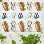 Linge De Cuisine New Orleans NOLA Mardi Gras Perles Masque alimenta (Plié)