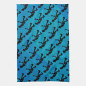 Linge De Cuisine New York Boogie Nights Guitare Bleu (Vertical)