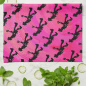 Linge De Cuisine New York Boogie Nights Guitare Hot Pink (Plié)